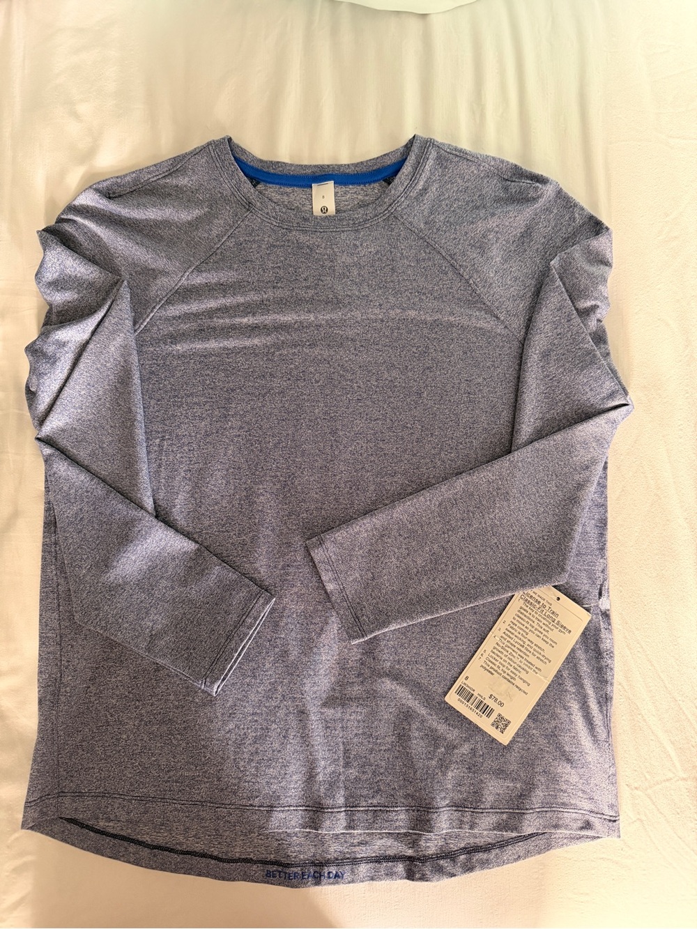 NWT Lululemon License to Train Classic-Fit Long-Sleeve Shirt Heathered Lakspur 8